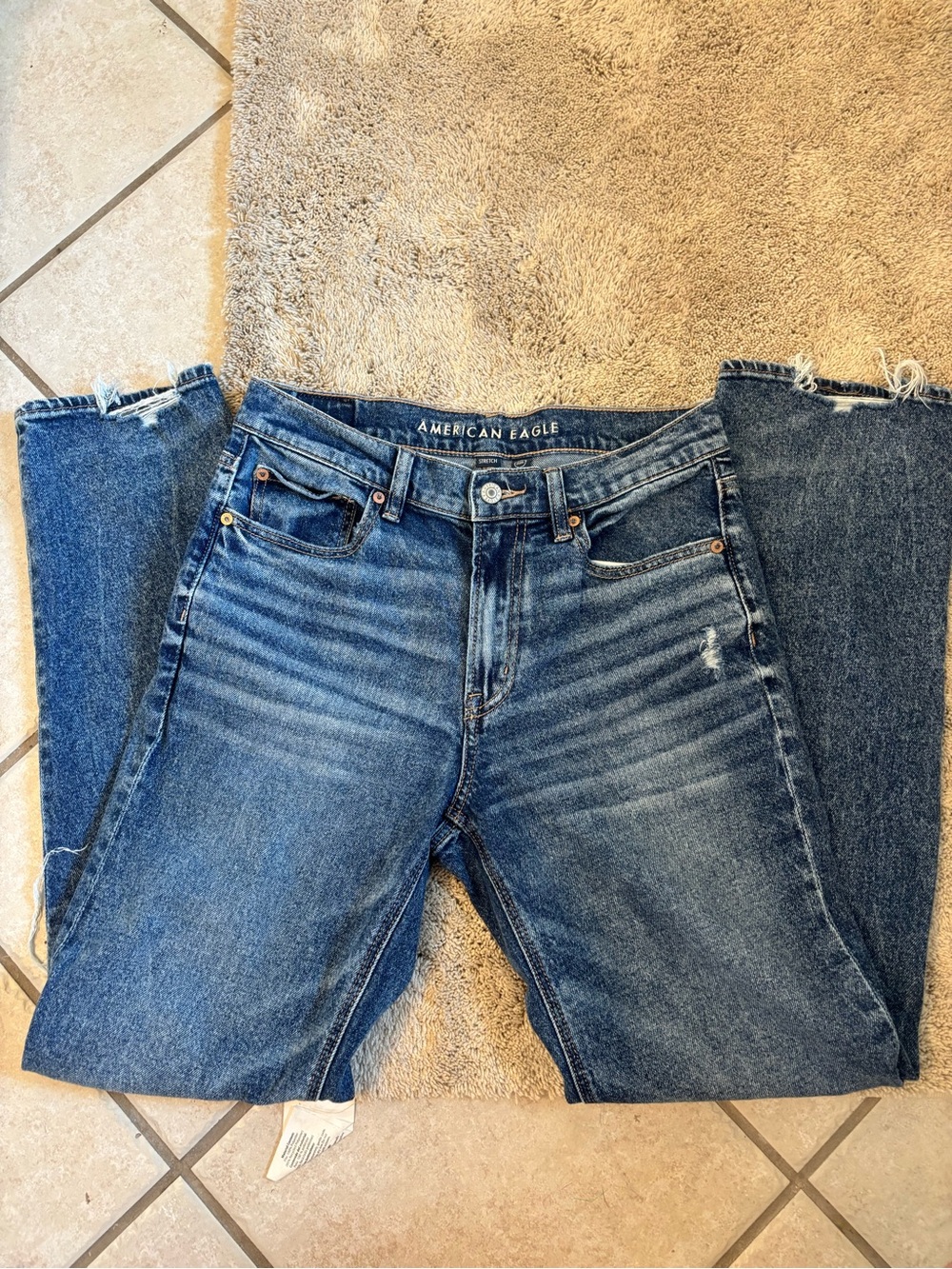 AE Straight-Leg Blue Denim Jeans